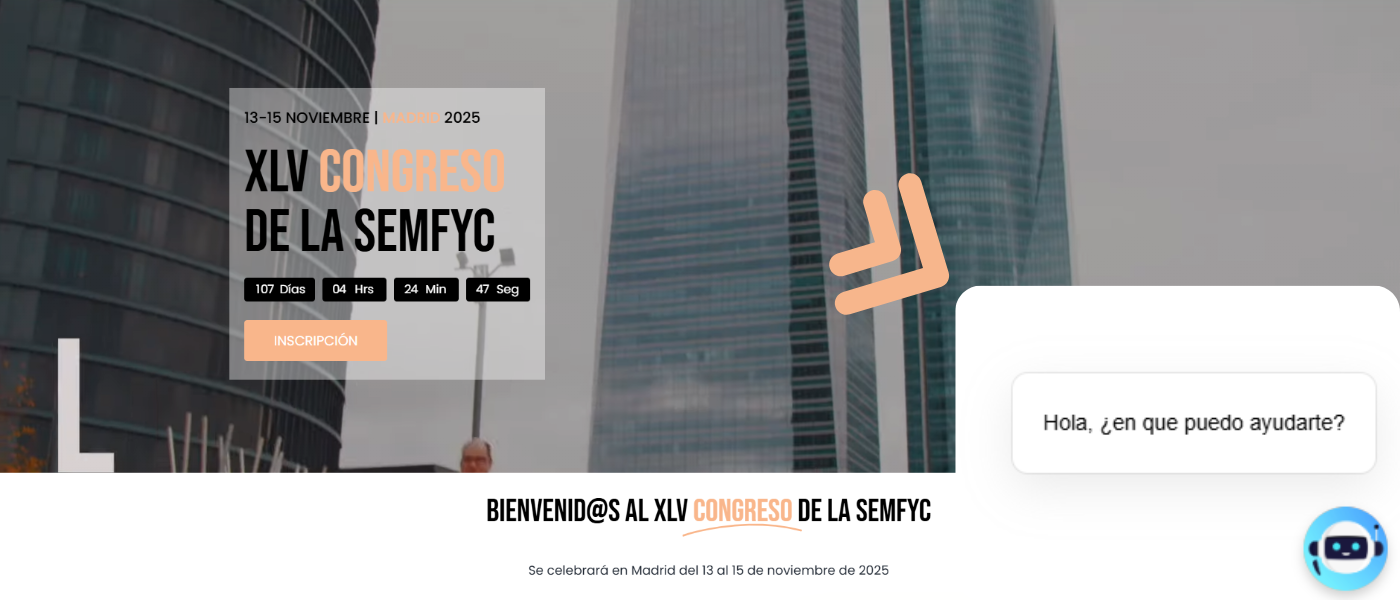 La web del Congreso de la semFYC estrena chatbot